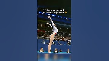 She won Olympic Gold like this!😳 #gymnastics #sports #vault #flip