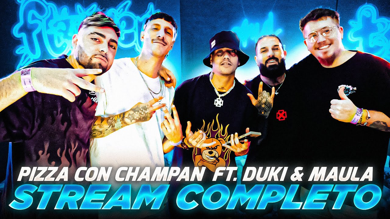 PIZZA CON CHAMPAN FT DUKI Y MAU LA MONICA EN FLOWERS & TERPS