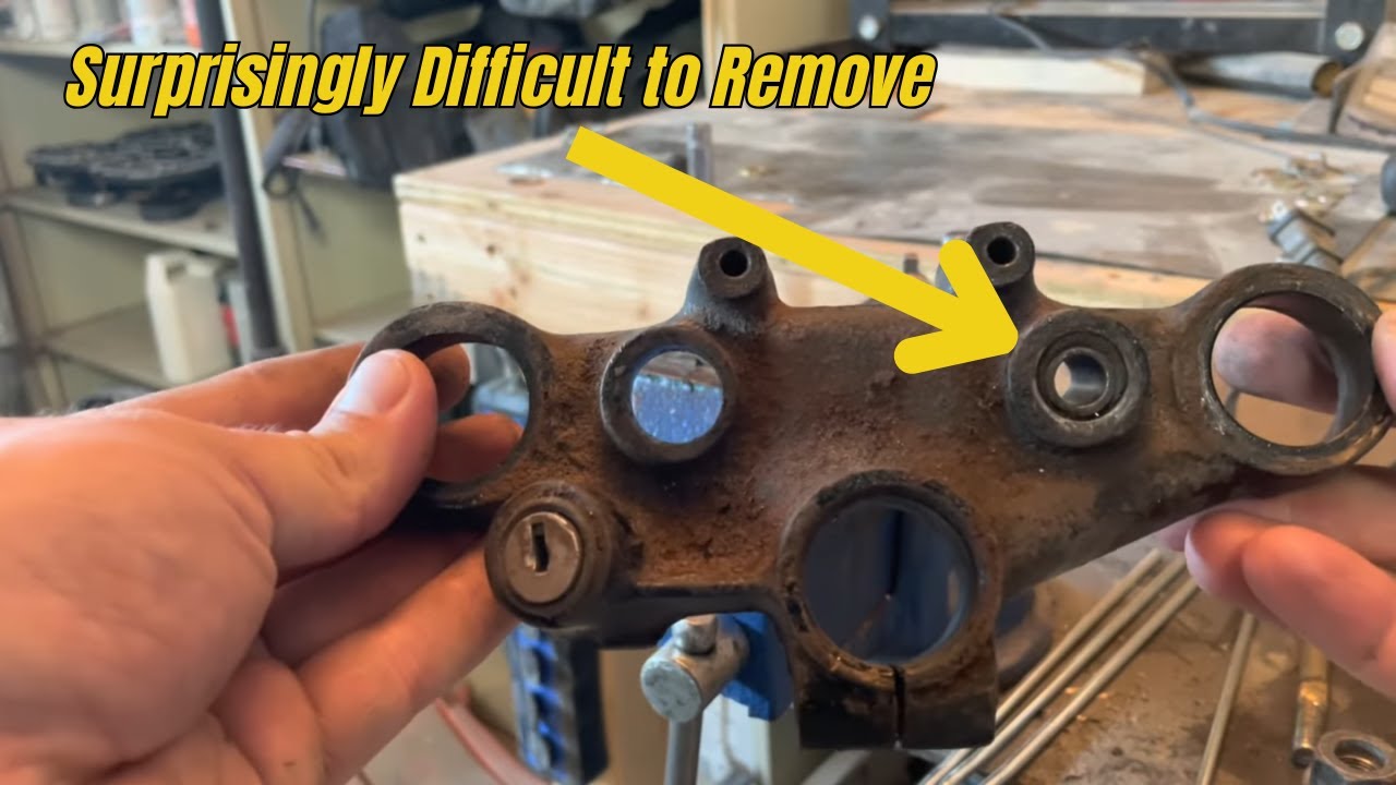 TRIUMPH T120R HANDLEBAR P-CLAMP BUSHING REMOVAL (1968 ish)