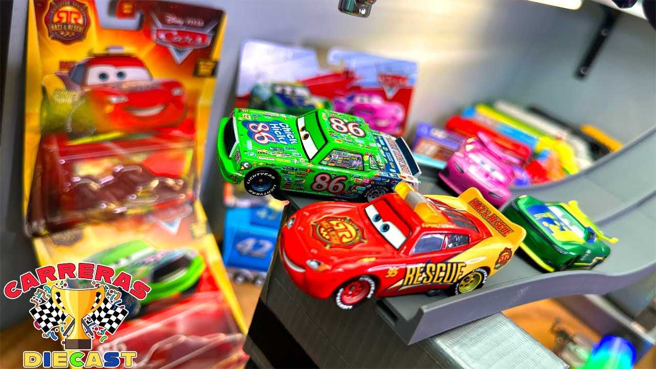 RACE & RESCUE RAYO McQUEEN CHICK HICKS 2025 PIXAR CARS DIECAST