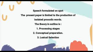 Interactive speech- Psycholinguistics