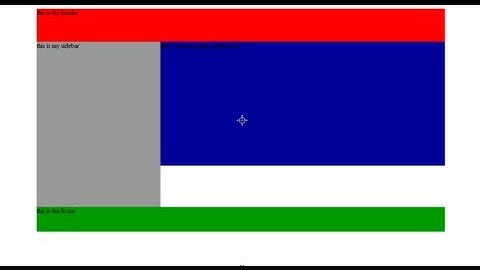 2-column Web Layout with Header and Footer