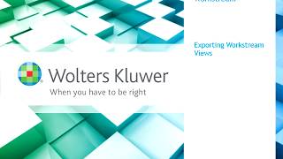 CCH Axcess™ WorkStream - Exporting Views to Excel