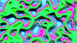 LoopVibe 4K - Green, Pink & Blue Neon Waves 4K (2 Hours) - (No Audio)