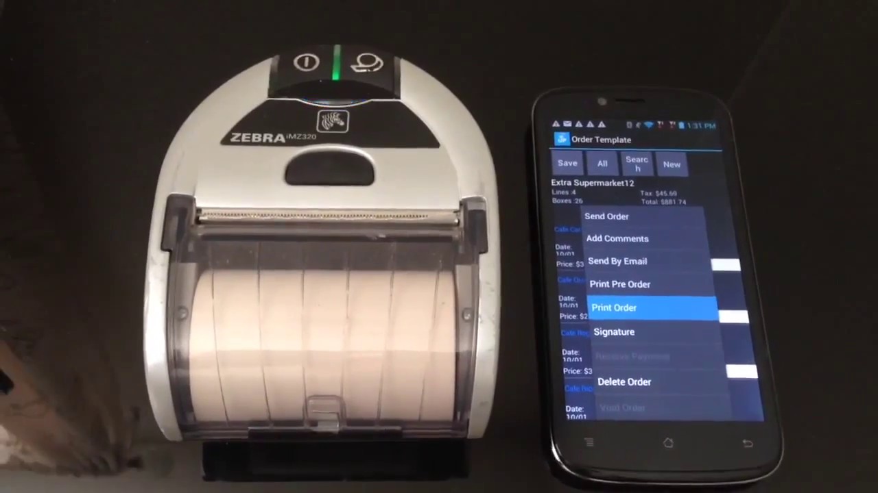 laceup mobile invoicing printing with zebra imz320 dsd youtube