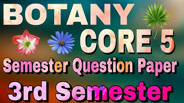 Botany Core 5  Semester Question paper || 3rd semester 2nd year ||Angul autonomous college @UGCCT