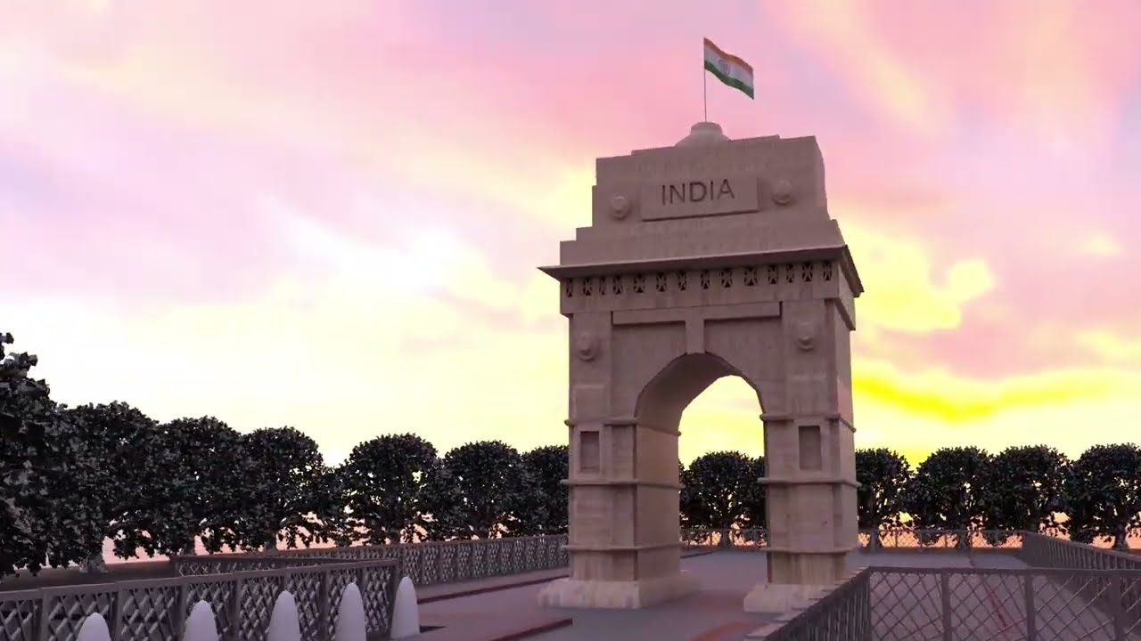 INDIAN monument (india gate) 3D animation | HAPPY INDEPENDENCE DAY