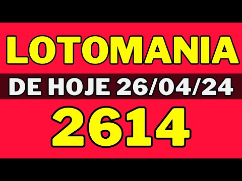 🍀Lotomania 2614 - Resultado da lotomania concurso 2614 de hoje 26-04-24