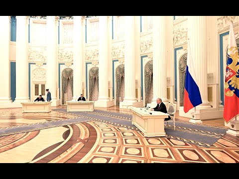 Подписание документов о признании Донецкой и Луганской народных республик