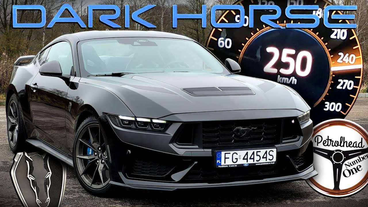 2024 Ford Mustang Dark Horse 5.0 V8 (453 KM) | V-MAX, 0-100, 100-200 km/h, Test, AUTOBAHN. | 4K