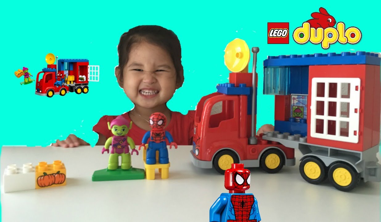 duplo spiderman truck