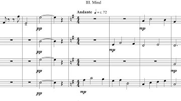 String Quartet No. 1 by Scott Hackler, 3rd Movement: "Mind" With Full Score