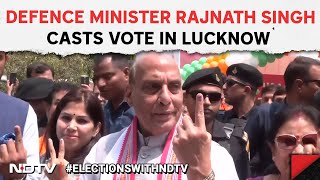 Lucknow Latest News | Defence Minister Rajnath Singh Casts Vote In Lucknow