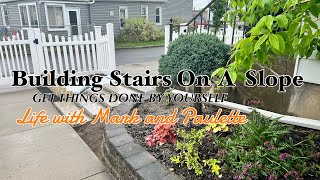 Building Stairs On A Slope ￼#Home #Garden #DIY #Stairs #Build #Cement #Plants ￼