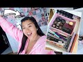 ORGANIZING MY MAKEUP COLLECTION!! + huge clothing haul!