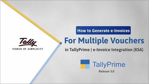 How to Generate Bulk e-Invoice in TallyPrime | TallyHelp
