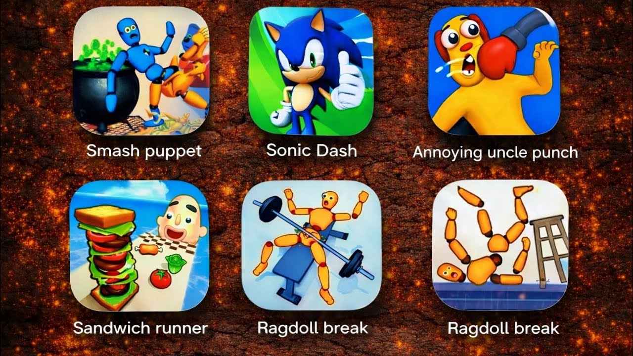 Best Mobile Games Compilation#21|AnnoyingUnclePunch,LuckyBalls,DrawToSmash,RagdollBreak