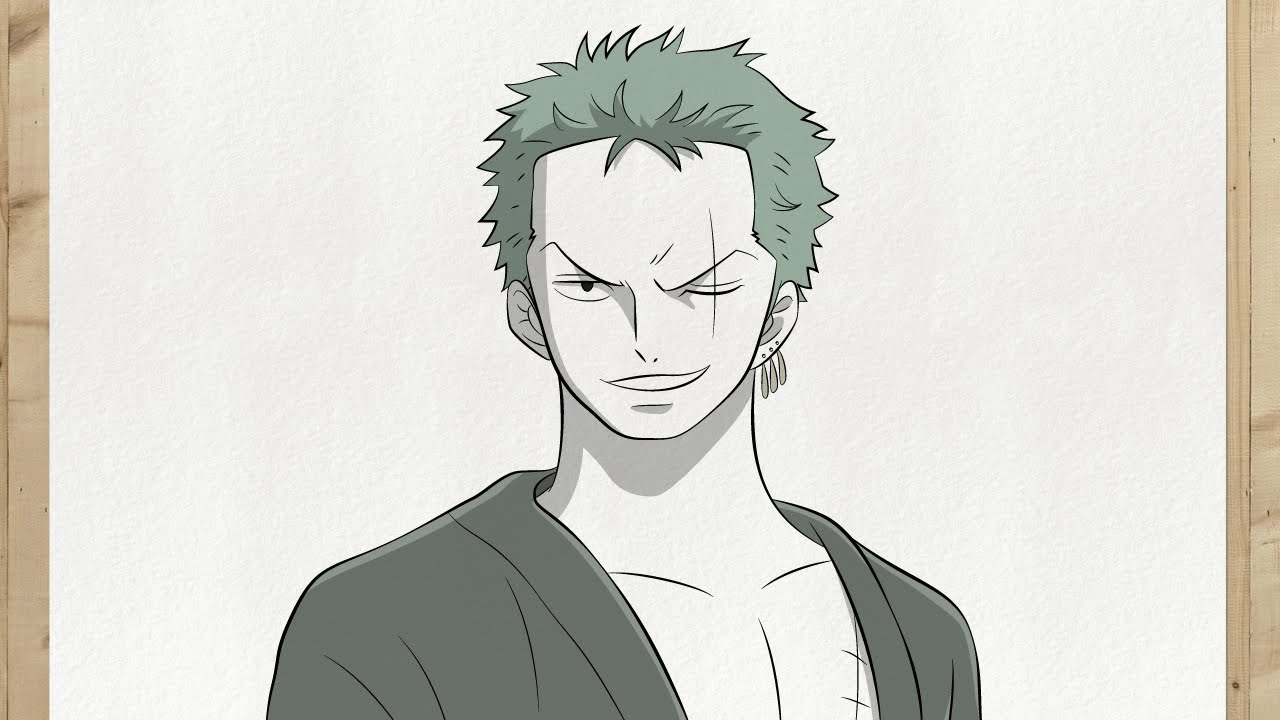 How to draw ZORO from ONE PIECE step by step, VERY EASY and fast YouTube