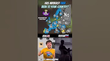 Has MrBeast Ever Been To Your Country? #mapping #map #shorts #popular #fyp