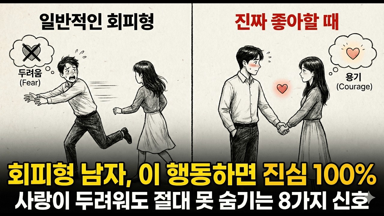 회피형 남자가 진짜 좋아하면 무조건 하는 행동 8가지 체크리스트