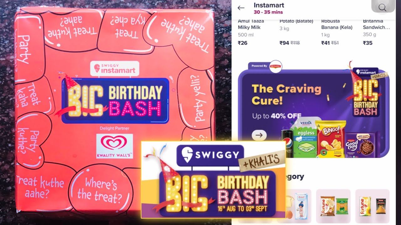 How To Get Free Groceries From Swiggy Birthday Bash Youtube