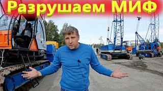 Гусеничный кран, который сам себя собирает!  Миф или правда?