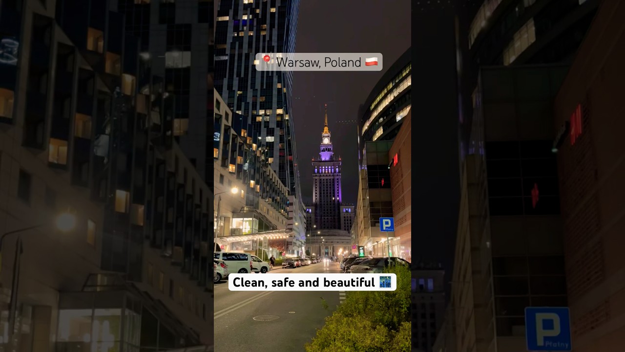 Romanticising Warsaw at night! 🌃😍 4K 