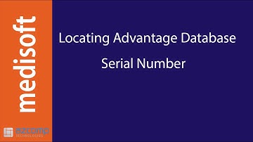 Medisoft - Locating Advantage Data Serial Number