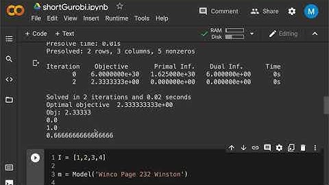 Solving Linear and Integer Programs with Google Colab and Gurobi