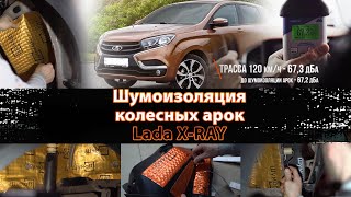 Шумоизоляция колесных арок автомобиля Lada XRAY Cross материалами Шумoff