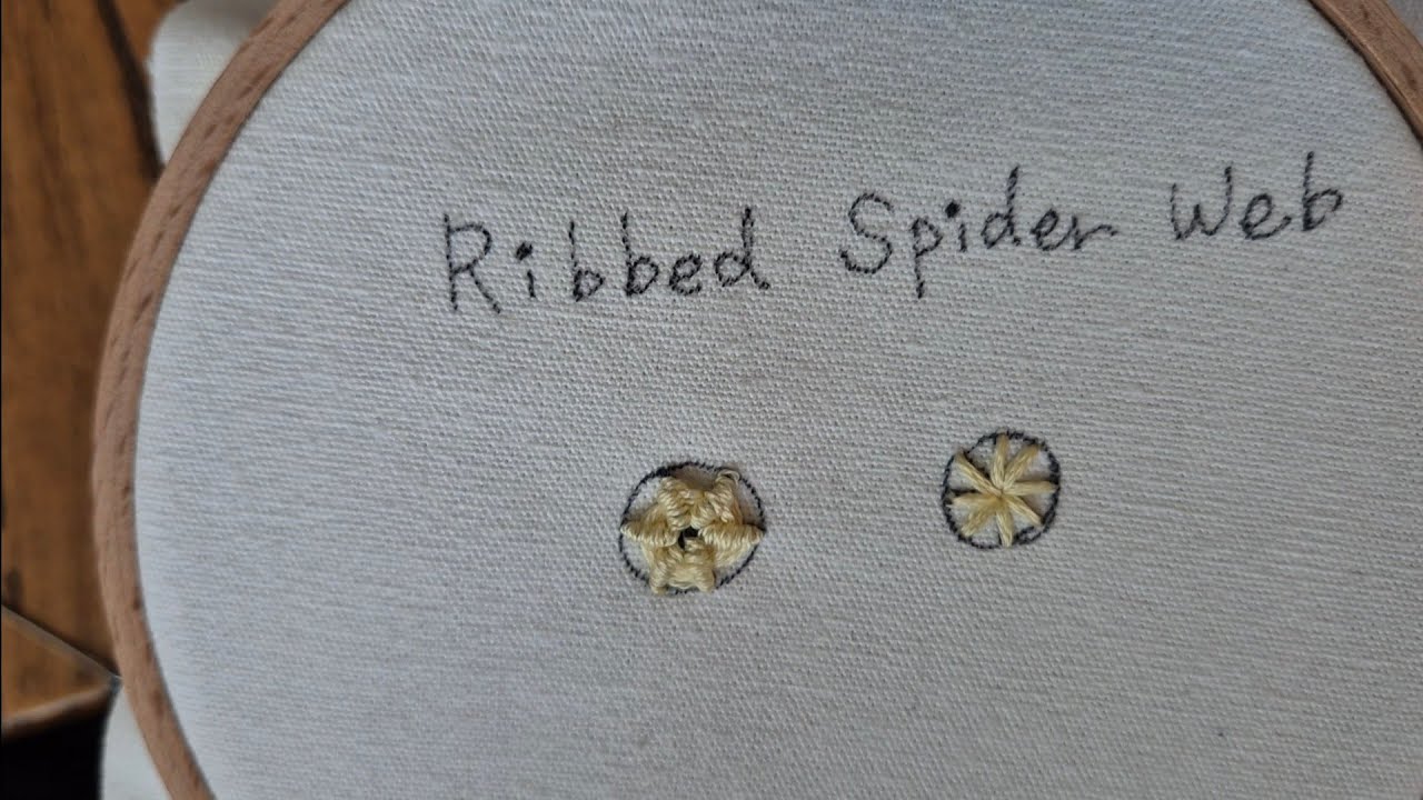 프랑스자수 Ribbed spider web 리브드스파이더웹 스티치