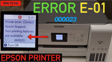 Epson Printer Error E-01