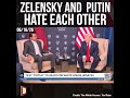 Trump: I Thought Russia/Ukraine Would be Easy to Settle But Zelensky & Putin Hate Each Other