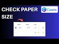 How To Check Paper Size In Canva