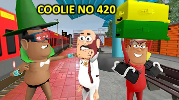 Coolie No. 420 - कुली नंबर 420 - Kaddu Joke | Takla Neta, Kala Kaddu Aur Gora Kaddu Comedy Video