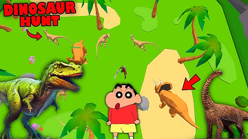 NOOB vs PRO vs HACKER in DINOSAUR HUNT with SHINCHAN and CHOP