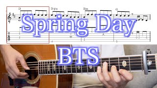 【TAB】Spring Day/BTS   (Finger Style)