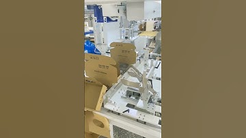 Automatic carton tray case top pressing forming folding machine empty tray forming video