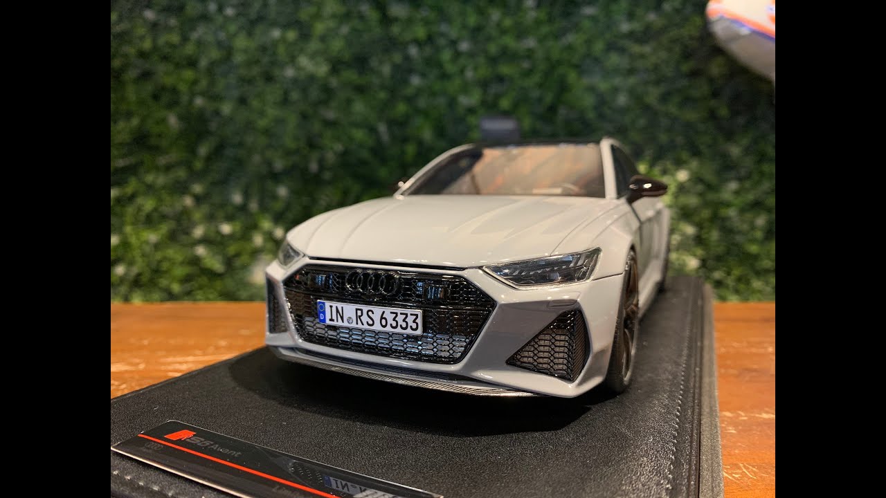 MOTORHELIX 1/18 ナルドグレー　Audi RS6 Avant 1/18 Motorhelix Audi RS6 Avant C8 2019 Grey MH006NG - YouTube