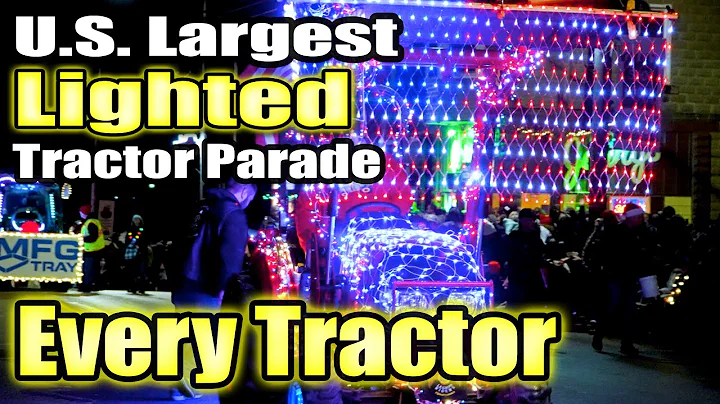 Every Tractor in the  Largest Lighted Tractor Parade Linesville PA