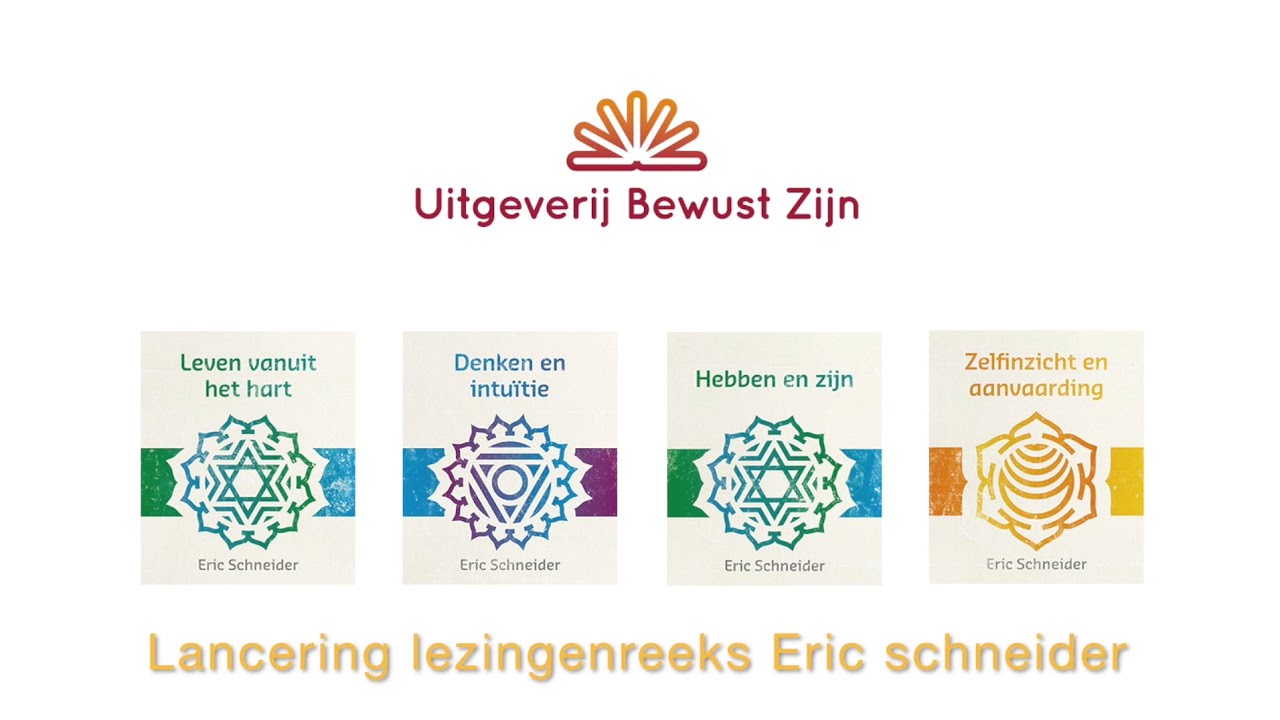 Uitgeverij Bewust Zijn - Boekpresentatie lezingenreeks Eric Schneider, boekjes ter bewustwording