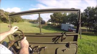 1942 Ford GPW WWII Jeep First Yard Test Drive (in Jeep view)
