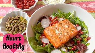 Easy Heart Healthy Salmon Salad #loveyourheart #salmon #healthyrecipe