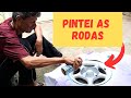 Pintando o jogo de rodas antigo do Fusca