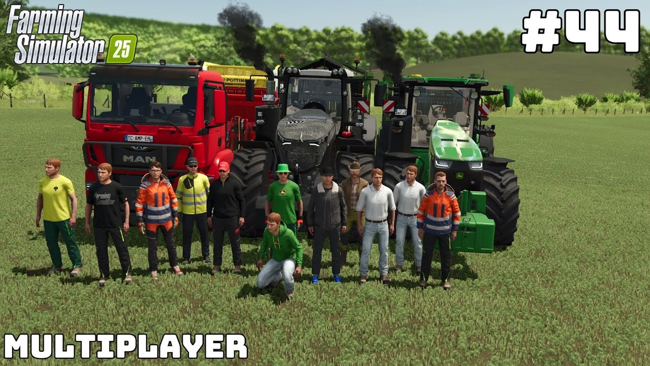 🍀47,5 HA OF CLOVER SILAGE HARVESTED WITH BIG CREW | PICHONNIÈRE | FS25 ...