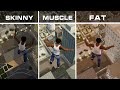 Fat cj vs skinny vs muscle  jump off the maze bank