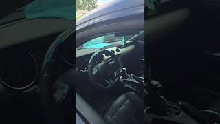 s550 mustang on 22s with custom steering wheel and Tesla car play #mustang #s550 #forgiato