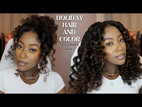 Hair For The Holidays🔥This Balayage Water Wave Unit Is Perfect For The SZN|Ashimary & Briana Tahari
