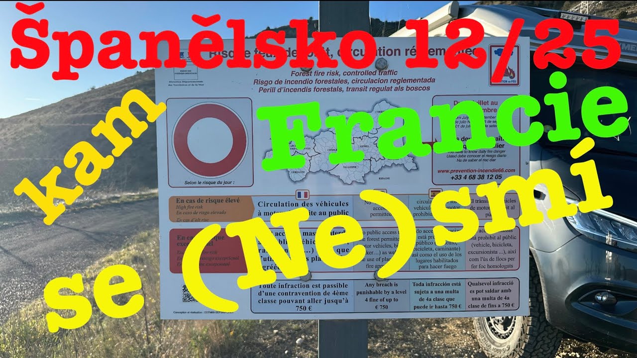 Španělsko Prosinec 2025 super místa kam se občas nesmí :-) Mercedes Hymer Crossover jižní trasa