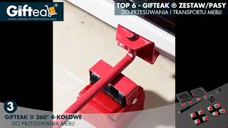 TOP 6 - GIFTEAK ® ZESTAW/PASY DO PRZESUWANIA I TRANSPORTU MEBLI